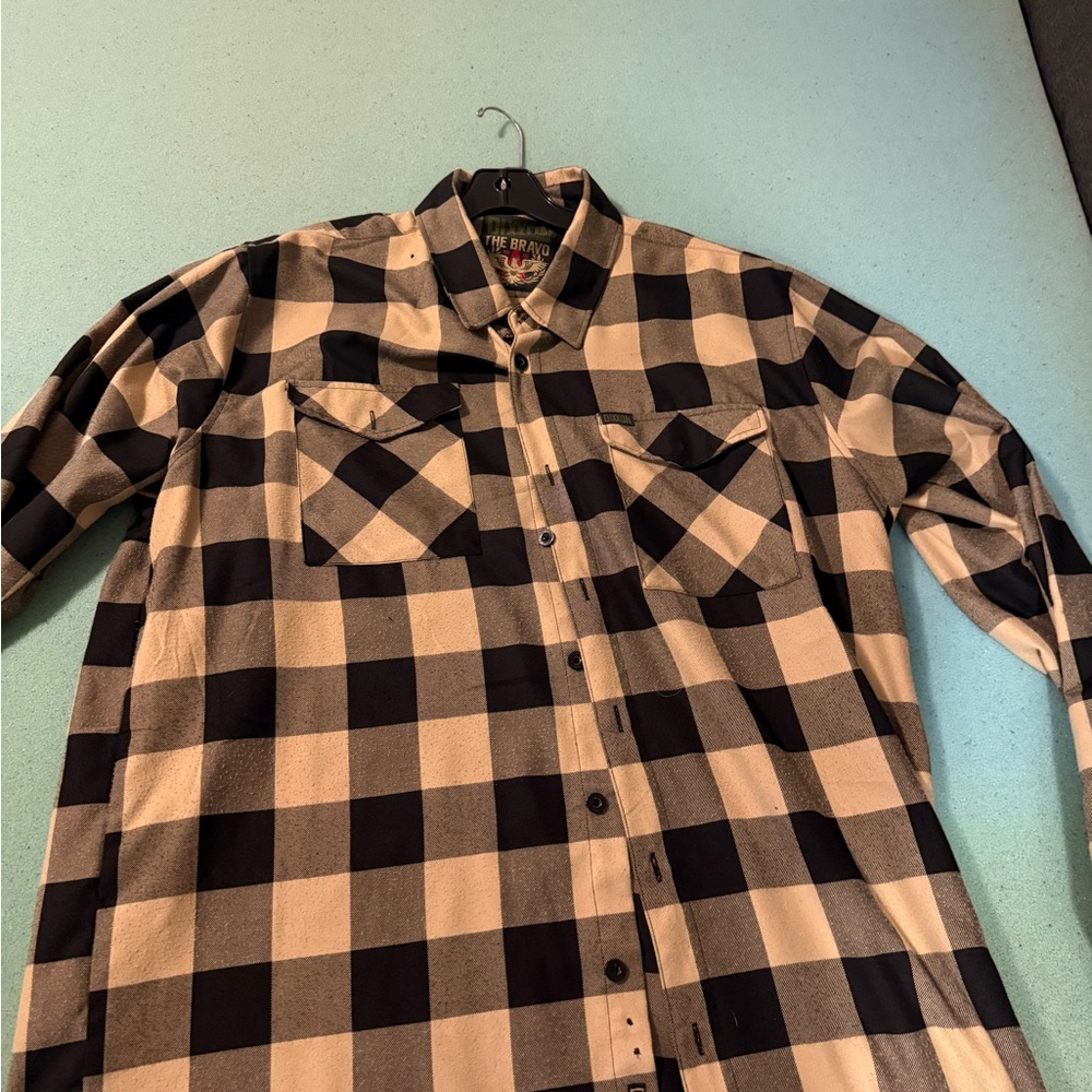 DIXXON Black and Tan Checkered Men's Shirt